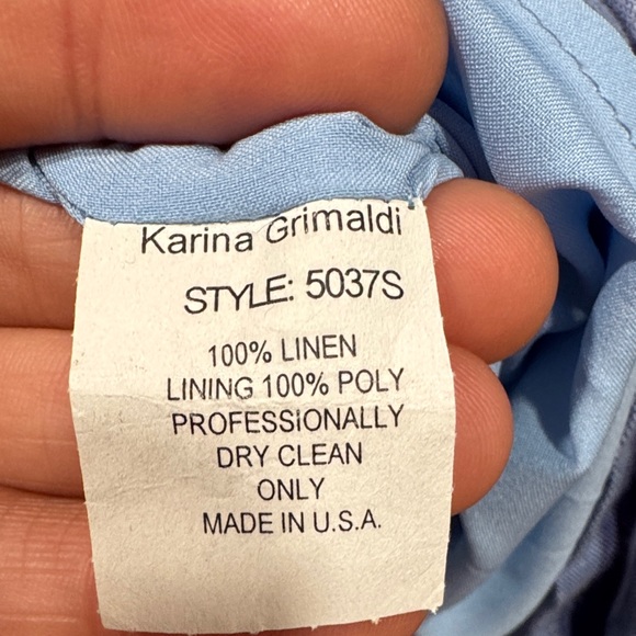 karina grimaldi Striped Blue and White Dress - Picture 6 of 10